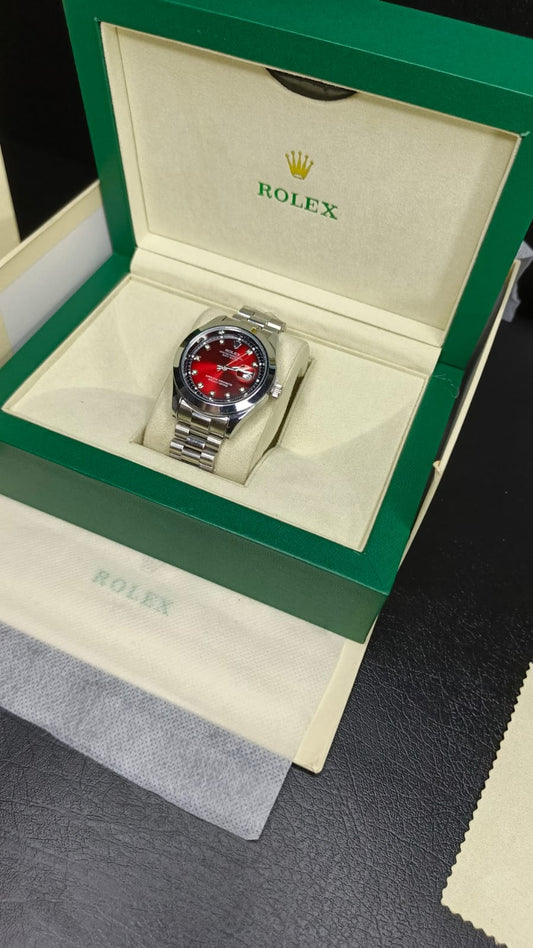 Rolex Date-Just (Silver-Red)